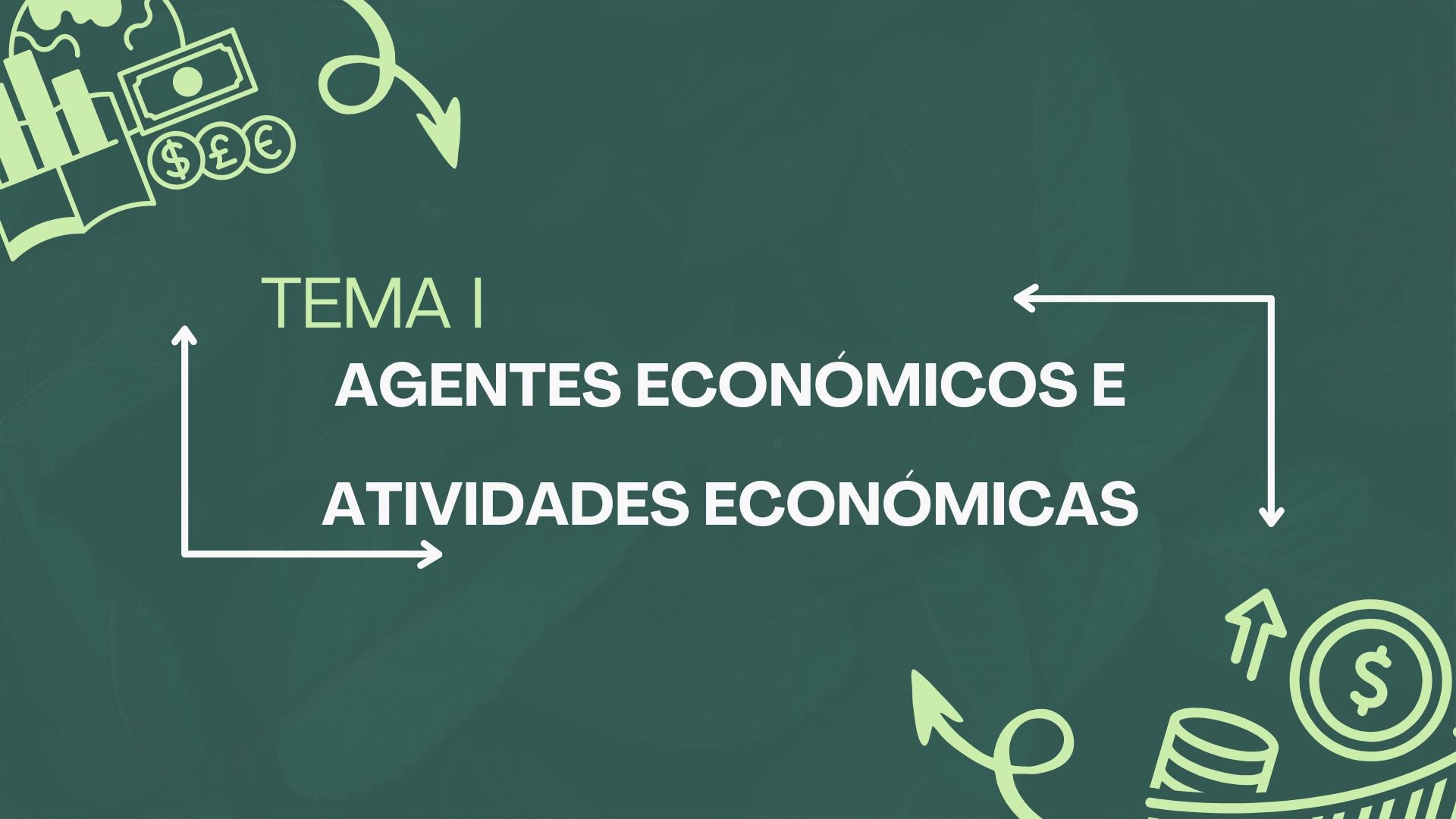 Agentes económicos e atividades económicas